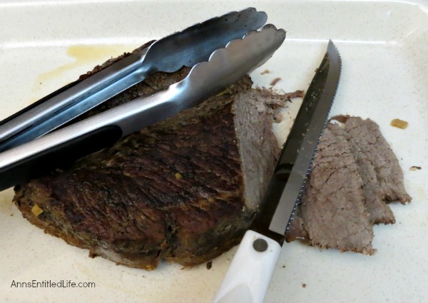 Slow Cooker London Broil Recipe. Take an inexpensive cut of London Broil to new heights with this delicious slow cooker recipe. Tender and tasty slices of beef, beautifully done vegetables in a savory broth served over rice makes for one satisfying family dinner. Try this Slow Cooker London Broil Recipe!