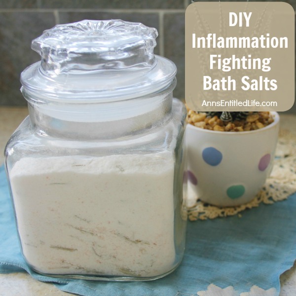 DIY Inflammation Fighting Bath Salts. Make your own inflammation fighting bath salts with this easy homemade recipe featuring Bergamot and Lemongrass Essential oils.