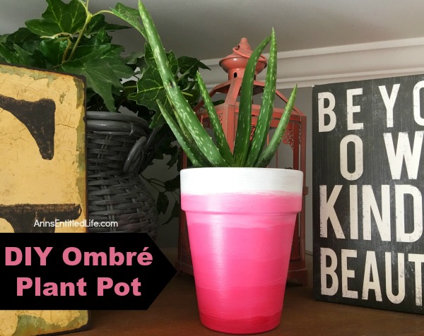 DIY Ombre Plant Pot. Dress up your plant pots with an exciting array of colors with this easy, DIY Ombre Plant Pot!  Whether for your patio, hot house or kitchen window sill, these lovely Ombre Plant Pots - which can be made in any color - will refresh old Terra-cotta planters, brighten new planters, and add a touch of whimsy to your garden decor.