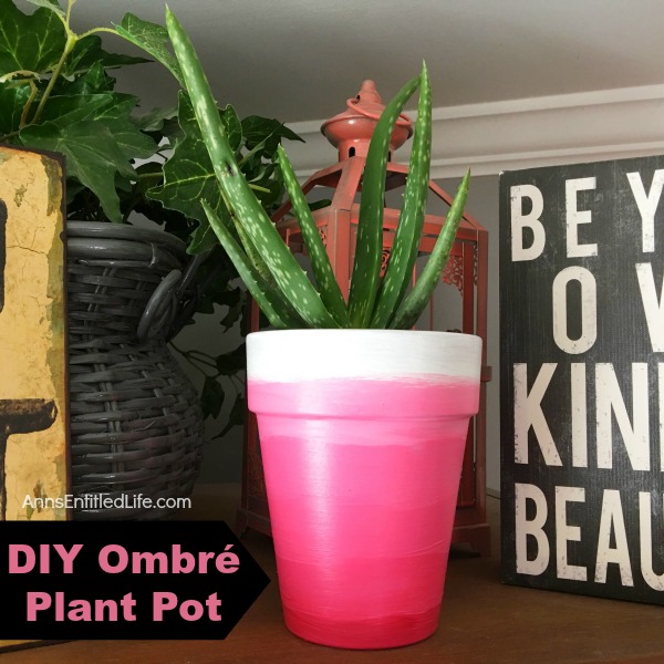 DIY Ombre Plant Pot. Dress up your plant pots with an exciting array of colors with this easy, DIY Ombre Plant Pot!  Whether for your patio, hot house or kitchen window sill, these lovely Ombre Plant Pots - which can be made in any color - will refresh old Terra-cotta planters, brighten new planters, and add a touch of whimsy to your garden decor.