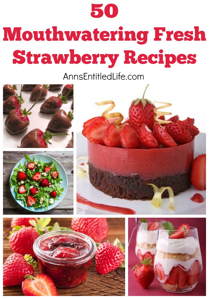 50 Mouthwatering Fresh Strawberry Recipes. Salsa, salads, cheesecakes or pies; enjoy fresh and juicy strawberries in new, bold and different ways with these 50 Mouthwatering Fresh Strawberry Recipes! Tarts, Bars, Casseroles and more!