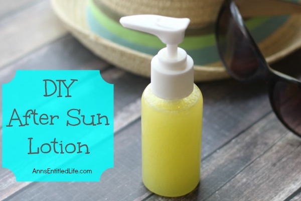 DIY After Sun Lotion. After a day out in the sunshine your skin can use a little pampering. Make your own terrific after sun lotion for mere pennies. This easy after sun lotion recipe makes a fabulous soothing, cooling, moisture replenishing DIY after sun lotion your skin will drink right up, any time of the year!