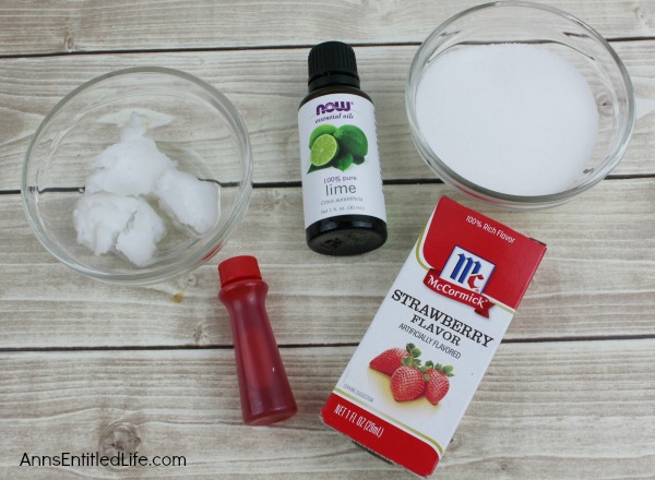 Strawberry Daiquiri Lip Scrub. Have dry, chapped lips? Exfoliate your lips with your own, homemade lip scrub. Try this fun, flavored Strawberry Daiquiri Lip Scrub recipe! You can easily, and inexpensively, make your own Strawberry Daiquiri Lip Scrub by following these simple step by step instructions.