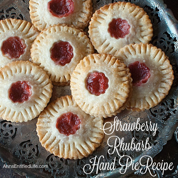 Strawberry Rhubarb Hand Pies Recipe. Homemade pie, but no utensils required to eat. These delicious, sweet and tart, easy to make Strawberry Rhubarb Hand Pies are great for dessert, lunch boxes, snacks and portion control.