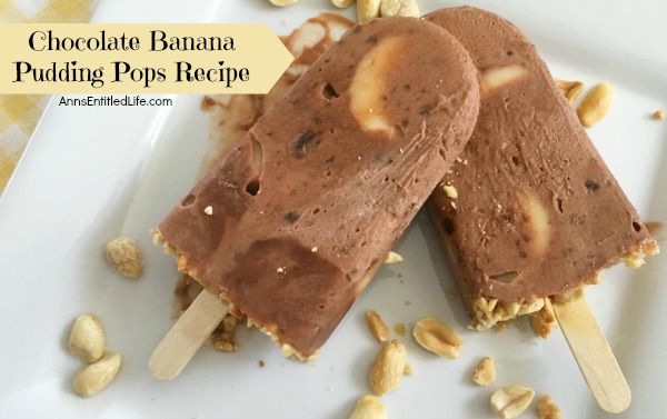 Chocolate Banana Pudding Pops Recipe. These frozen chocolate banana pudding pops are a delicious, luscious, simply fabulous treats on a hot summer day. Easy to make, these wonderful frozen refreshments will hit the right cool spot as an afternoon snack, dessert or outside sweet after backyard play.