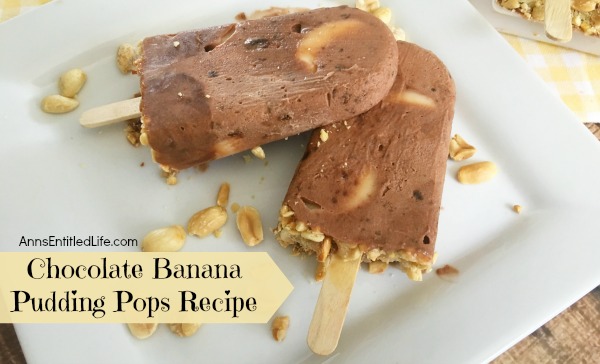 Chocolate Banana Pudding Pops Recipe. These frozen chocolate banana pudding pops are a delicious, luscious, simply fabulous treats on a hot summer day. Easy to make, these wonderful frozen refreshments will hit the right cool spot as an afternoon snack, dessert or outside sweet after backyard play.