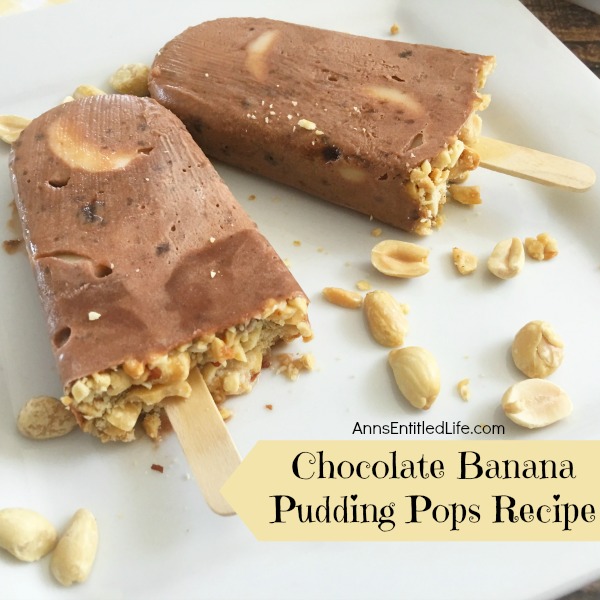 Chocolate Banana Pudding Pops Recipe. These frozen chocolate banana pudding pops are a delicious, luscious, simply fabulous treats on a hot summer day. Easy to make, these wonderful frozen refreshments will hit the right cool spot as an afternoon snack, dessert or outside sweet after backyard play.