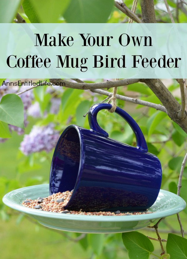 This is the easiest garden craft project you will ever do! Add a touch of whimsy to your garden decor with this simple coffee mug bird feeder craft. A fast and inexpensive craft project, learn to make your own coffee mug bird feeder with this simple step by step tutorial.