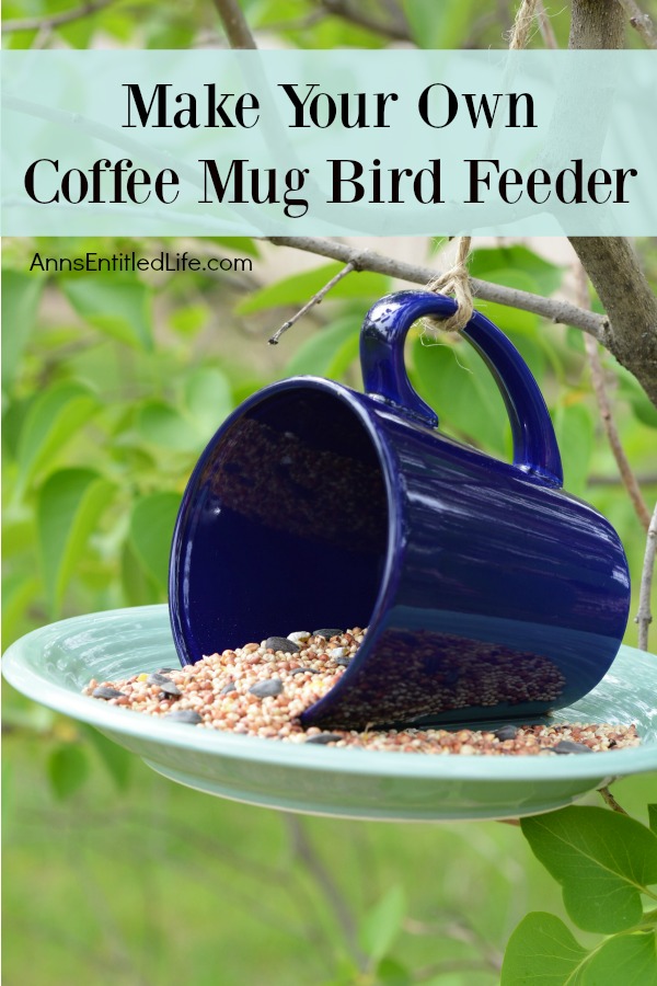 Make Your Own Coffee Mug Bird Feeder. This is the easiest garden craft project you will ever do! Add a touch of whimsy to your garden decor with this simple coffee mug bird feeder craft. A fast and inexpensive craft project, learn to make your own coffee mug bird feeder with this simple step by step tutorial.