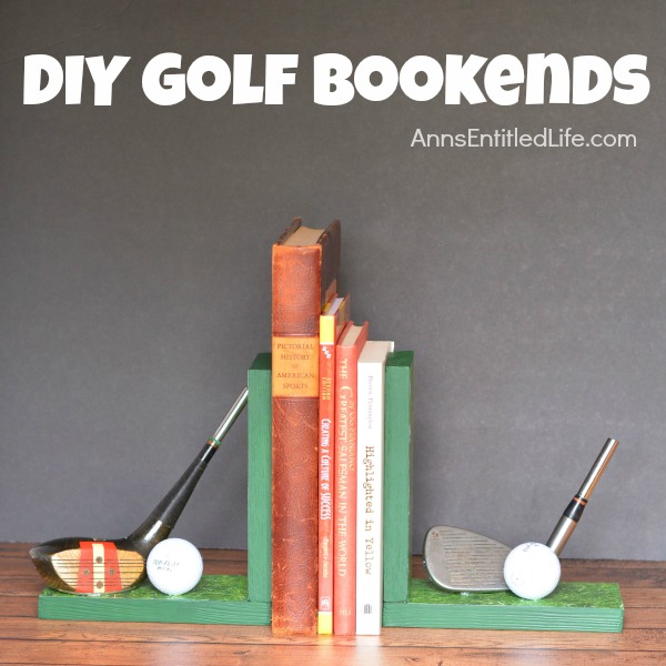 DIY Golf Bookends. This fun and charming bookend project is a great craft for a golfer. Whether you are making these delightful bookends to give away, or to add a touch of charm to adorn your own table top or bookshelf, these wonderful DIY Golf Bookends will add style and a sense of whimsy to any home decor.