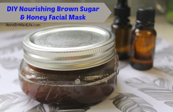 DIY Nourishing Brown Sugar and Honey Facial Mask. This all natural facial mask is very easy to make, and can made for single use, or for a full jar. This nourishing facial mask has a great combination of base ingredients for softening as well as exfoliation ingredients. Make your own Nourishing Brown Sugar and Honey Facial Mask - you skin will be so happy!