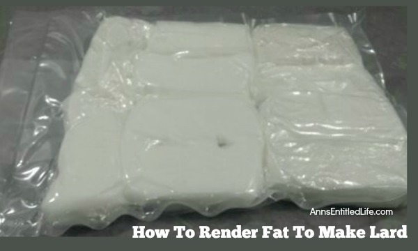 How To Render Fat To Make Lard. Ever wondered how to render fat to make lard? Hubby renders the fat every time we purchase a pig. We use some of the lard and he gives away some of the lard.  It is beautifully white, and really makes  a very nice pastry crust. Learn how to render fat to make lard with these step by step instructions.