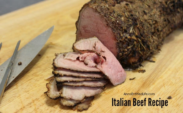 Italian Beef Recipe. This is the best Italian Beef recipe you will ever make. Succulent, juicy beef cooked to perfection with just a hint of seasoning. This is the beef recipe you have been looking for. Try this easy to make Italian Beef Recipe for dinner tonight!