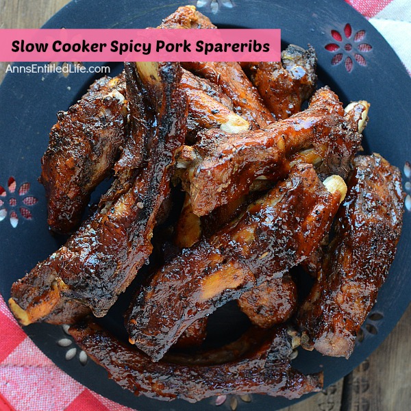 Slow Cooker Spicy Pork Spareribs Recipe. Make these delicious, tender spicy pork spareribs (also called pork side ribs or spares) for dinner tonight using this fabulous slow cooker spicy pork spareribs recipe. Easy to make, these spareribs cook while you are at work. There is nothing better than coming home to dinner ready and waiting for you.