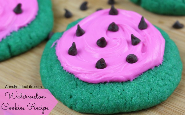 Watermelon Cookies Recipe. These adorable Watermelon cookies are so simple to make! Use a cake mix to make these delicious cookies that taste look and taste like a watermelon. These are a fun time summer cookie that your children, family and friends will love.