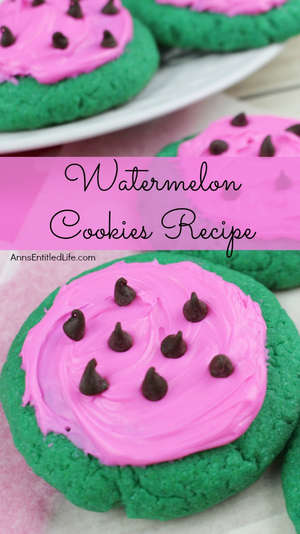 Watermelon Cookies Recipe. These adorable Watermelon cookies are so simple to make! Use a cake mix to make these delicious cookies that taste look and taste like a watermelon. These are a fun time summer cookie that your children, family and friends will love.