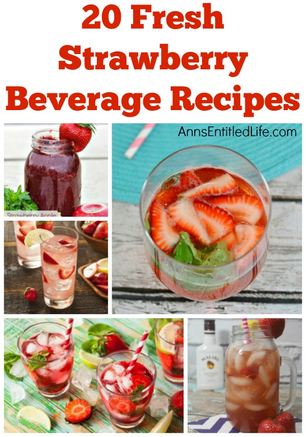 20 Fresh Strawberry Beverages. Fresh, juicy, delicious strawberries! Nothing tastes sweeter. Strawberries can be made into some wonderful beverages. From smoothies to sangrias, to milkshakes and teas, try one of these 20 Fresh Strawberry Beverages today!