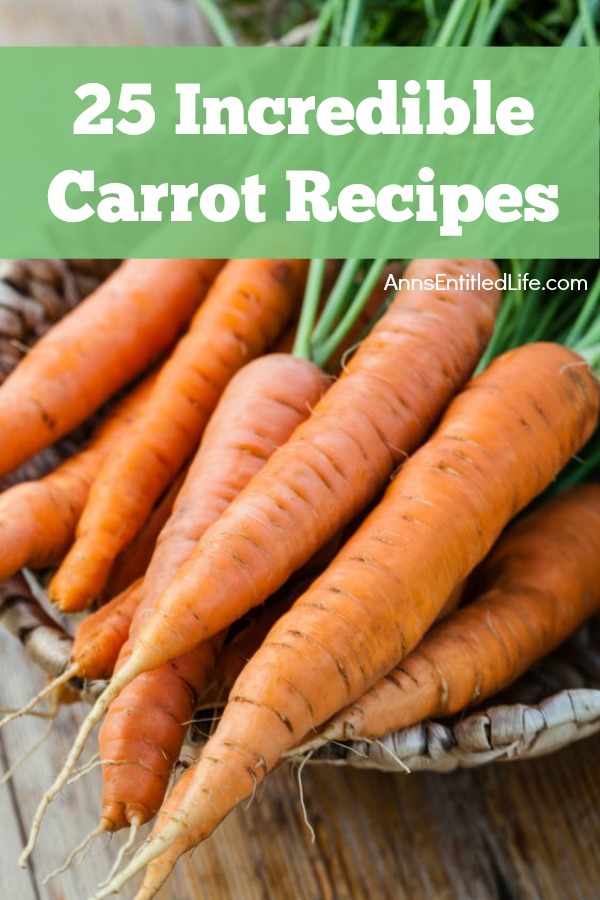 25 Incredible Carrot Recipes. Sweet and savory carrot recipes! From cakes and bars to pancakes and smoothies, cooking and baking with carrots is super easy to do. Carrots can be baked, cooked, canned, pickled, and more. Carrots are a truly multi-talented super vegetable. If you are looking for a new carrot recipe, be sure to check out these 25 Incredible Carrot Recipes!