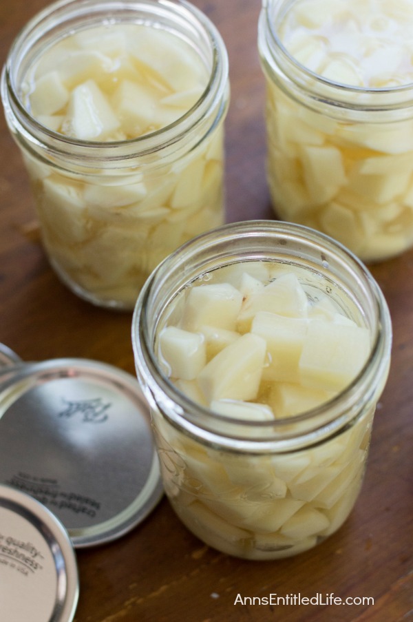 Canned Potatoes Recipe. A super easy home canning recipe with step by step tutorial photographs on how to can potatoes. In under an hour you can preserve your summer harvest of potatoes to enjoy year-round.