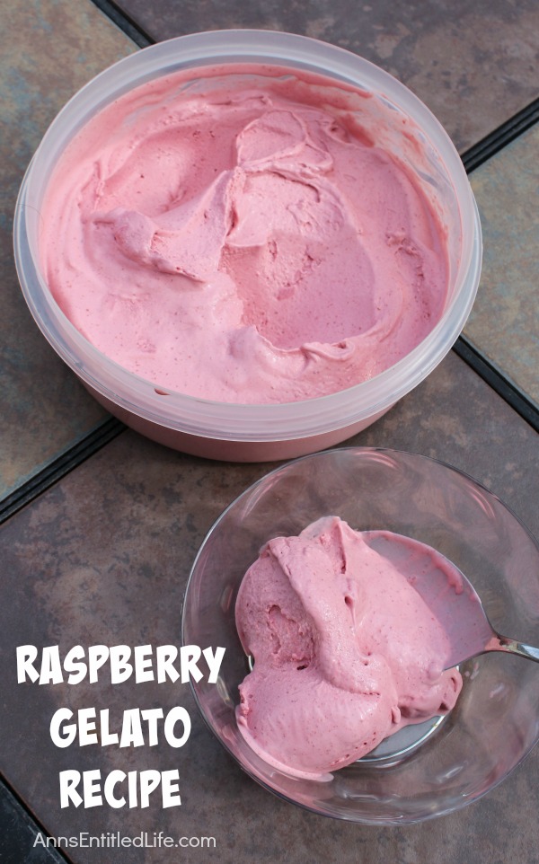 Raspberry Gelato Recipe. A delicious, indulgent, rich and creamy gelato recipe that makes excellent use of fresh raspberries. This raspberry gelato is not too tart, not too sweet, it is just right! Your entire family will love this tasty frozen treat.
