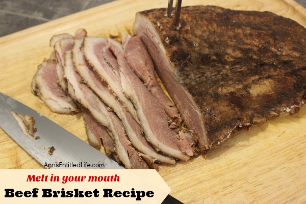 Beef Brisket Recipe. This is our family Beef Brisket Recipe. It is melt in your mouth terrific! We make this a few times a year, usually for gatherings and then we have leftovers. It also freezes very well for meals and sandwiches at a later date.