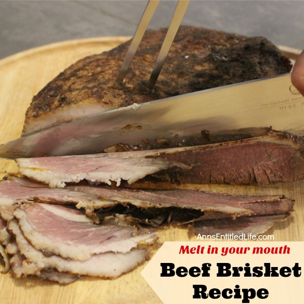 Beef Brisket Recipe. This is our family Beef Brisket Recipe. It is melt in your mouth terrific! We make this a few times a year, usually for gatherings and then we have leftovers. It also freezes very well for meals and sandwiches at a later date.