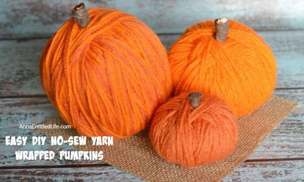 Easy Diy No Sew Yarn Pumpkins
