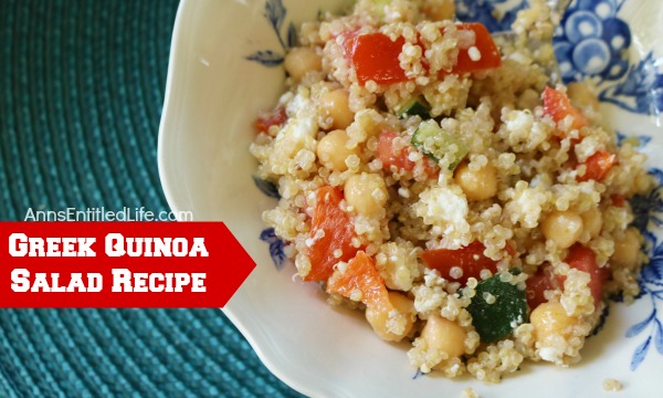 Greek Quinoa Salad Recipe. This easy to make, delicious Greek Quinoa Salad recipe is a wonderful lunch entree or great side dish. If you are looking for tasty quinoa recipe, try this Greek Quinoa Salad today!