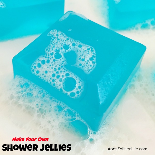 Make Your Own Shower Jellies. Learn how to make your own shower jellies with this easy, step by step tutorial. Highly customizable, this shower jellies recipe is simple to make. Make shower (or bath!) time delightful with these wonderful, fragrant, cleansing, shower jellies!