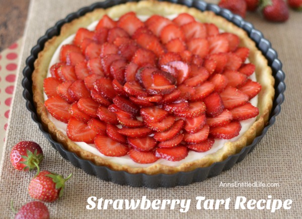 Strawberry Tart Recipe. A visually stunning presentation, this strawberry tart is actually simple to make. Make this strawberry tart for dessert, to take to a party, serve with tea or for anytime really. Your friends and family will be impressed. Only you will know how truly easy this strawberry tart recipe is to prepare!