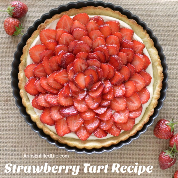 Strawberry Tart Recipe. A visually stunning presentation, this strawberry tart is actually simple to make. Make this strawberry tart for dessert, to take to a party, serve with tea or for anytime really. Your friends and family will be impressed. Only you will know how truly easy this strawberry tart recipe is to prepare!