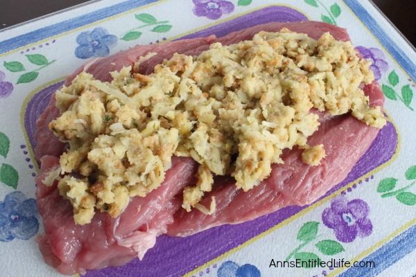 Stuffed Pork Tenderloin Recipe. This easy to make, mouthwatering stuffed pork tenderloin recipe is juicy and flavorful. The wonderful combination of spices, the simple stuffing and dressing, all combine for a fabulous pork tenderloin entree.