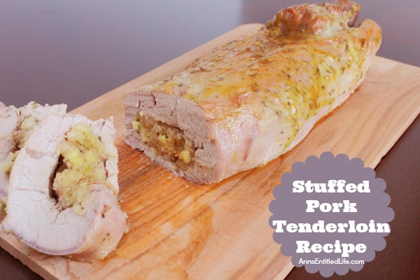 Stuffed Pork Tenderloin Recipe. This easy to make, mouthwatering stuffed pork tenderloin recipe is juicy and flavorful. The wonderful combination of spices, the simple stuffing and dressing, all combine for a fabulous pork tenderloin entree.