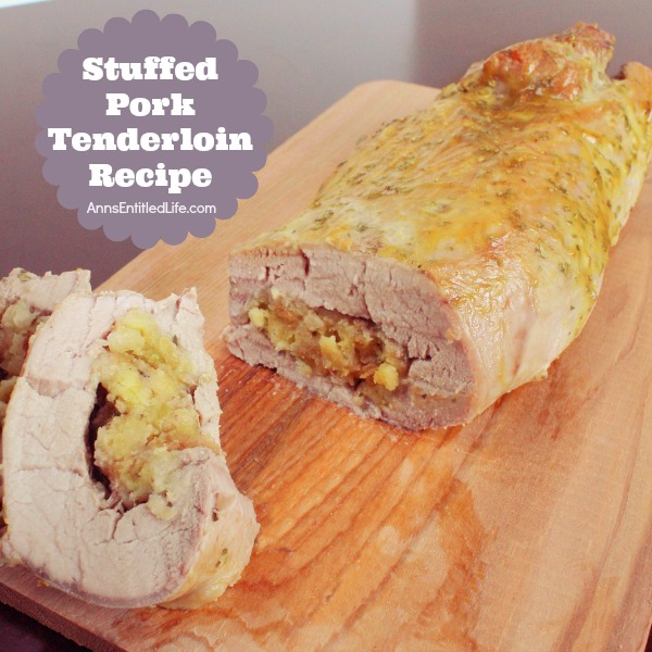 Stuffed Pork Tenderloin Recipe. This easy to make, mouthwatering stuffed pork tenderloin recipe is juicy and flavorful. The wonderful combination of spices, the simple stuffing and dressing, all combine for a fabulous pork tenderloin entree.