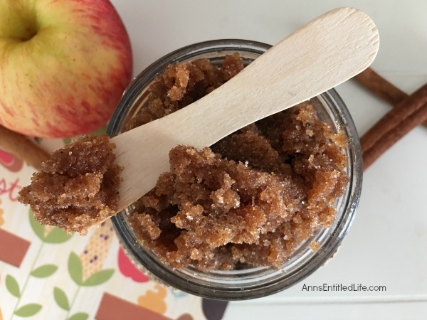 Apple Pie Scrub Recipe. Make your own apple pie scrub! This easy to make apple pie sugar scrub is a wonderful addition to your beauty regime. The warm, comforting scent of apple pie is simply delightful; your skin will feel and smell amazing!
