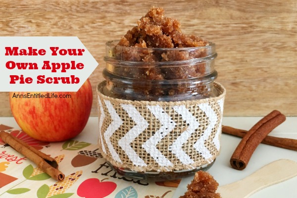 Apple Pie Scrub Recipe. Make your own apple pie scrub! This easy to make apple pie sugar scrub is a wonderful addition to your beauty regime. The warm, comforting scent of apple pie is simply delightful; your skin will feel and smell amazing!