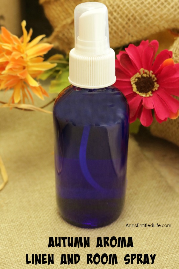 DIY Autumn Aroma Linen and Room Spray. This warm, spicy scent is perfect as a linen spray and a room spray. Make your own wonderful scented spray with these easy step by step instructions. Simple to make, this DIY Autumn Aroma Linen and Room Spray is an economical alternative to store bought sprays.