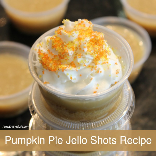 Pumpkin Pie Jello Shots Recipe. If you like Pumpkin Pie you will love these creative Pumpkin Pie Jello Shots. Creamy and delicious, these fun Jello shots are perfect for holiday parties and get-togethers!