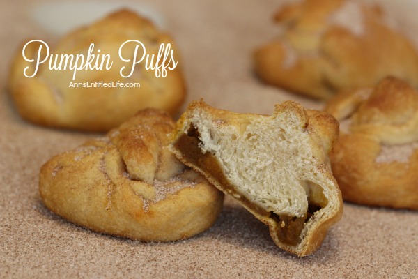 Pumpkin Puffs Recipe. These easy to make Pumpkin Puffs are soooo good! A wonderful side dish for lunch or dinner, a tasty dessert or quick breakfast, this Pumpkin Puffs Recipe is a quick seasonal treat your whole family will enjoy.