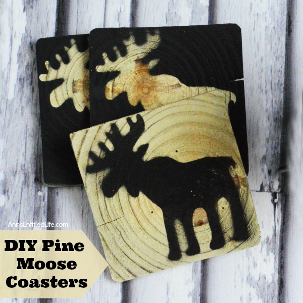 DIY Pine Moose Coasters. These DIY Pine Moose Coasters are cute and quite simple to make. This is a fantastic project to make using scrap wood, and can be finished very quickly. These easy to make Moose coasters are unique, and something fun for your rustic decor, a gift, or for use as holiday coasters!