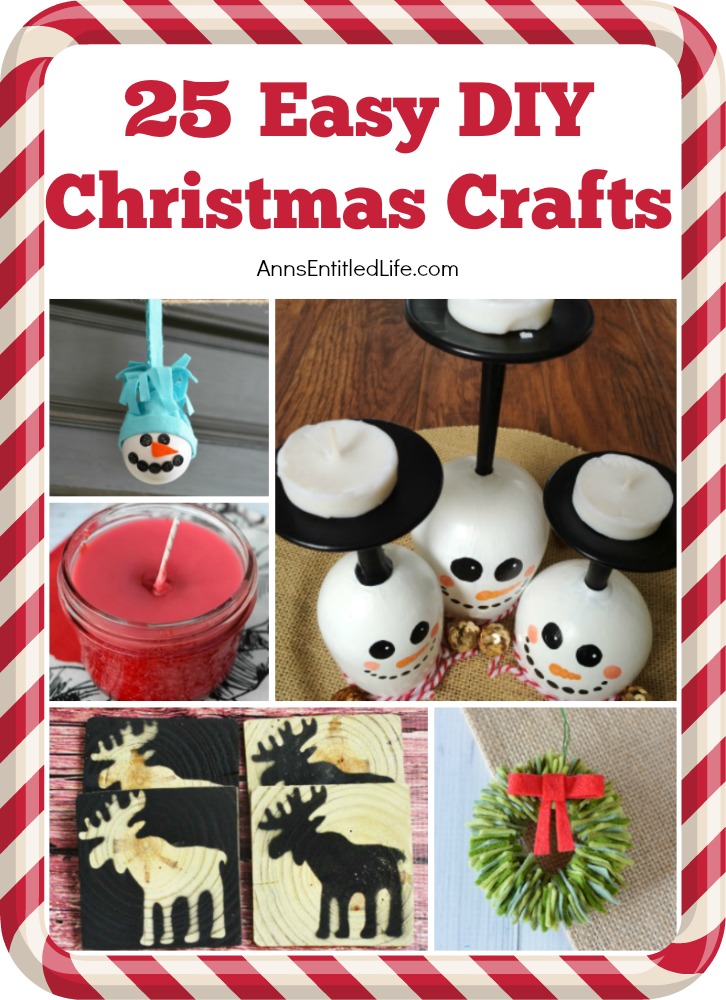 25 Easy DIY Christmas Crafts. Spruce up your holiday decor with these clever, yet simple to make, handmade Christmas crafts. From adorable ornaments and innovative tabletop decor, to festive soaps and fragrant candles, this list of easy Christmas crafts has something for everyone on your holiday list.