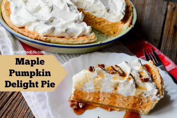 Maple Pumpkin Delight Pie Recipe. Easy, delicious, maple and pumpkin goodness! This Maple Pumpkin Delight Pie Recipe is simple to make and tastes fantastic. It can be prepared ahead of mealtime. The wonderful, smooth and rich taste of pumpkin is perfectly blended with the sweet taste of real maple syrup. Yum!