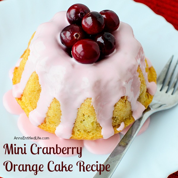 Mini Cranberry Orange Cake Recipe. This festive holiday dessert recipe is so easy to make! Only you will know the base is a boxed cake mix; your friends and family will marvel at your creativity while devouring these delicious Mini Cranberry Orange Cakes.