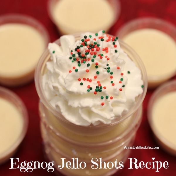 Eggnog Jello Shots Recipe. If you like eggnog you will love these fabulous Eggnog Jello Shots. These jello shots taste exactly like your favorite eggnog recipe! These fun Eggnog Jello shots are perfect for holiday parties and get-togethers.