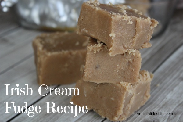 Irish Cream Fudge Recipe. This yummy Irish cream fudge recipe is a decadent treat well worth the calorie splurge! Irish cream and coffee is a delicious flavor combination - add in chocolate and marshmallow and this fudge recipe is a real winner for the holidays, get-together or as a special treat.