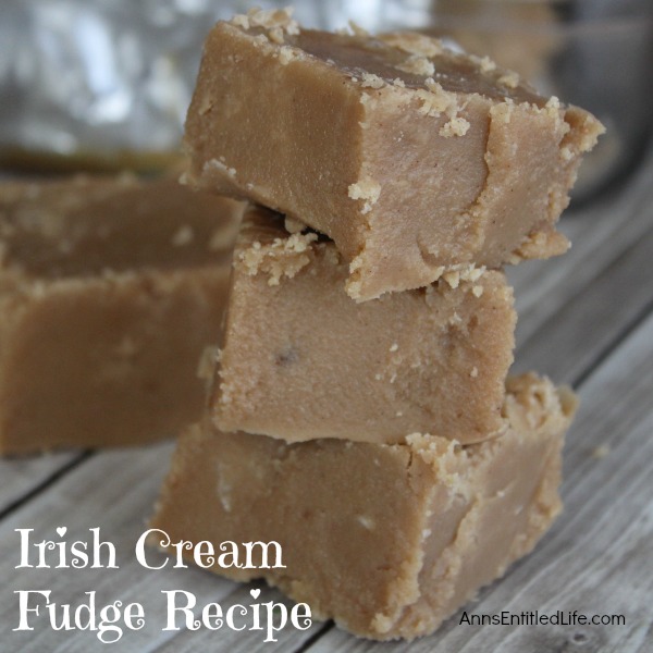 Irish Cream Fudge Recipe. This yummy Irish cream fudge recipe is a decadent treat well worth the calorie splurge! Irish cream and coffee is a delicious flavor combination - add in chocolate and marshmallow and this fudge recipe is a real winner for the holidays, get-together or as a special treat.