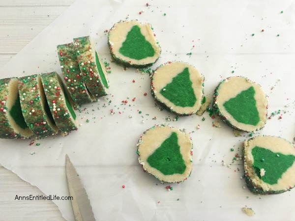 Slice and Bake Trees Recipe. Make your own slice and bake Christmas cookies with this easy to put together slice and bake trees recipe! Make in just a few minutes, refrigerate overnight, and bake the next day. A tasty cookie recipe that yields beautiful results!