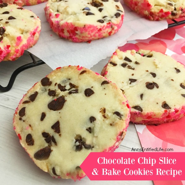 Chocolate Chip Slice and Bake Cookies Recipe. Make your own chocolate chip slice and bake cookies with this easy to put together slice and bake cookies recipe! This tasty chocolate chip slice and bake cookies recipe is simple to make and can be customized for any holiday or occasion. This is an easy recipe that looks beautiful and tastes fabulous!