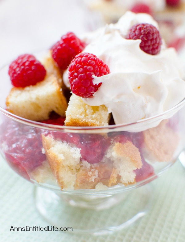 Mini Raspberry French Vanilla Trifle Recipe. Individual, easy to make trifles featuring French vanilla cake and raspberries. Lighter than traditional trifles, these single serve raspberry French vanilla trifle desserts are wonderful any time of year.