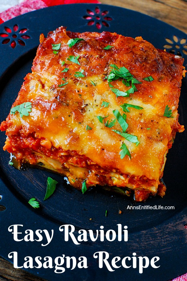 Easy Ravioli Lasagna Recipe. A fast prep, a quick bake, and dinner is ready in under an hour! A salad and fresh bread are all that is needed to turn this tasty easy Ravioli Lasagna recipe into a hearty supper your whole family will enjoy.